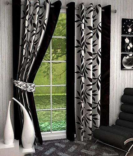 Polyester Curtains Floral  Eyelet Window/Door Indian Beautiful Designer Home