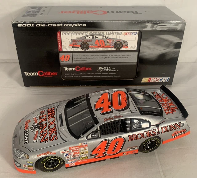 2001 Team Caliber 1:24 Sterling Marlin #40 Coors Light/BROOKS & DUNN Dodge/5,280