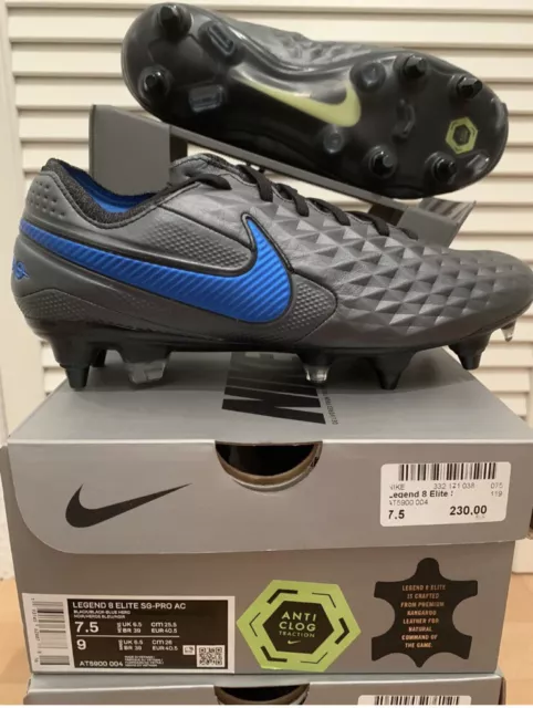 NP 230€ NIKE Tiempo LEGEND 8 ELITE SG-PRO  AC 7,5 / 40,5 Fußballschuhe AT5900