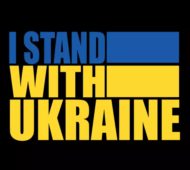 AUFKLEBER " I STAND WITH UKRAINE" 2ST 10cm quadrat Outdoor, Frieden Sticker