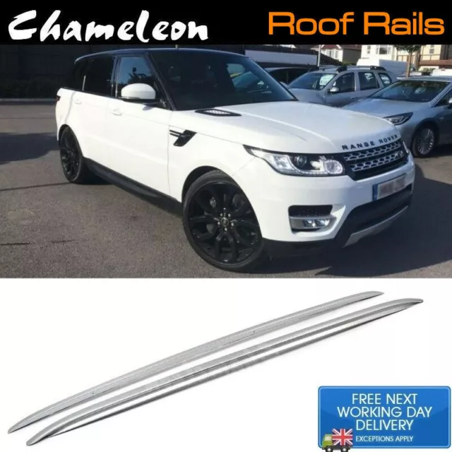 Pair of Aluminium Roof Rails for use on Range Rover Sport 2015 to present Silver