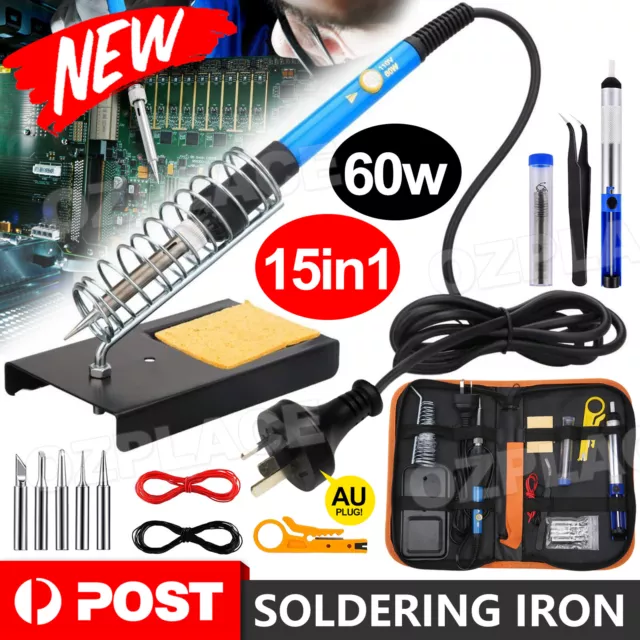 60W 15 IN 1 Soldering Iron Kit 60W Electric Welding Tool Adjustable Temperature