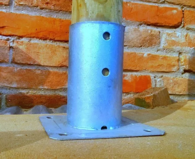 Porta palo staffa a bicchiere per pali tondi in legno supporto per recinzioni