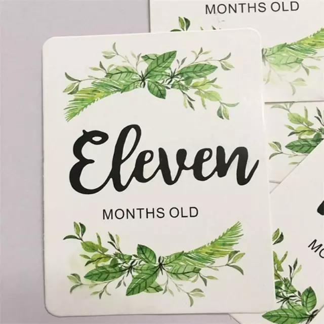 BABY MILESTONE MONTH BOTANICAL CARDS - WOODLAND Baby's 1st Year Baby Shower GIFT 3