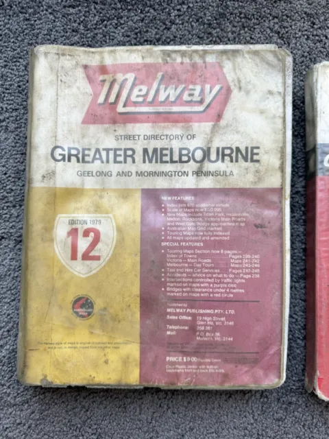 Melway Street Directory 1979 Edition 12 Melbourne Vintage