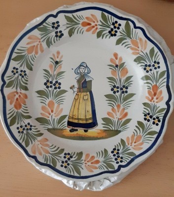 Henriot Quimper céramique ancienne bretonne numérotée Bretagne vintage 