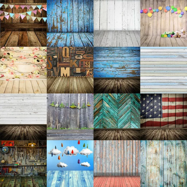 Wood Floor Wall Plank Photography Background Backdrop Photo Props 3