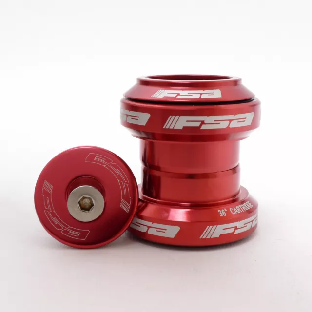 mr-ride FSA Orbit MX 1-1/8" Threadless MTB Road Headset, Red with top cap