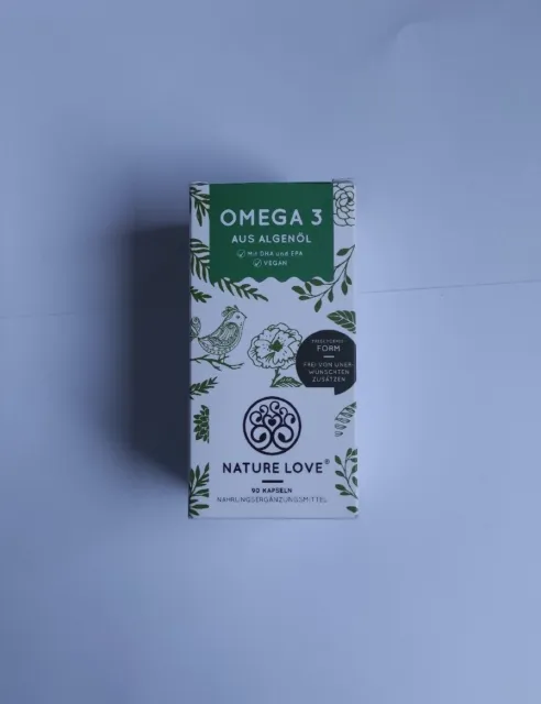 Omega 3 Aus Algenöl - Nature Love - 90 Kapseln - 07/2024