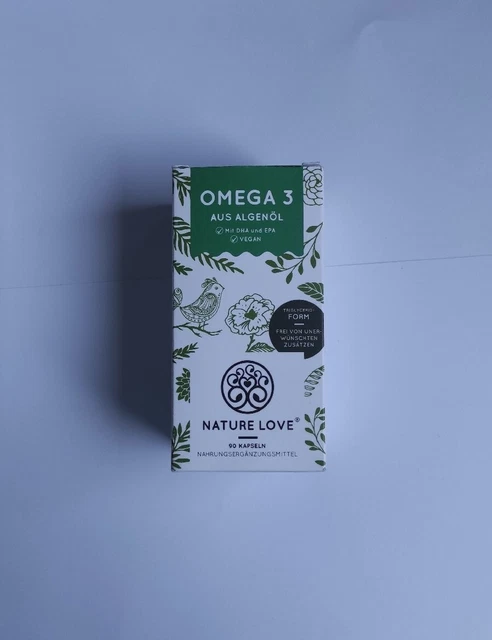 Omega 3 Aus Algenöl - Nature Love - 90 Kapseln - 07/2024