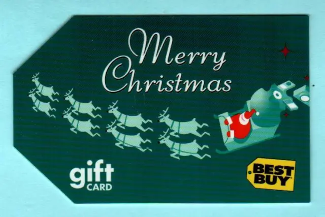 BEST BUY Merry Christmas Santa and His Sleigh 2007 Foil Gift Card ( $0 )