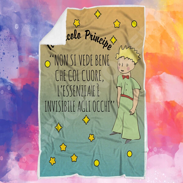 Plaid Personalizzato Morbido Pile Per Figlioccia - Messaggio Affettuoso Della Madrina - 3 Misure