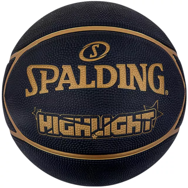 Spalding Highlight Ball 84355Z, Unisexe, ballons de basket, Noir