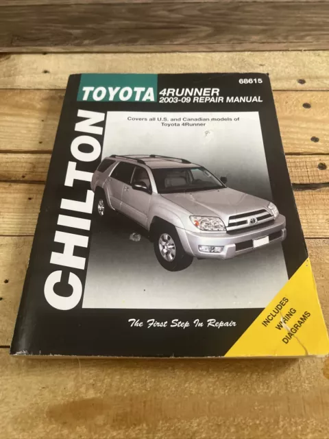 Chilton Toyota 4Runner 2003– 2009 Repair Manual 68615 Pre Owned See Description