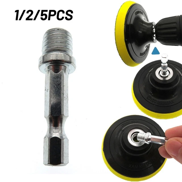 1/4 Hex-Connecting Canne Adaptateur Perceuse Chuck M10 Polir Disque Branchement