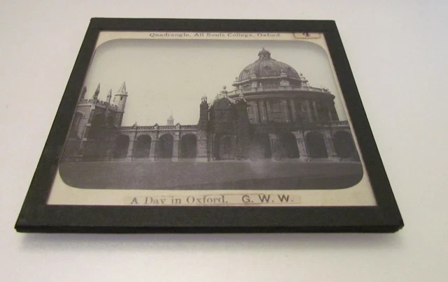 GWW Glas Magic Laternenrutsche VIERWINKEL ALL SOULS C1890 OXFORD ENGLAND 2