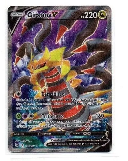 POKEMON GIRATINA V ASTRO 131/196 LOST ORIGIN CARD in Italian