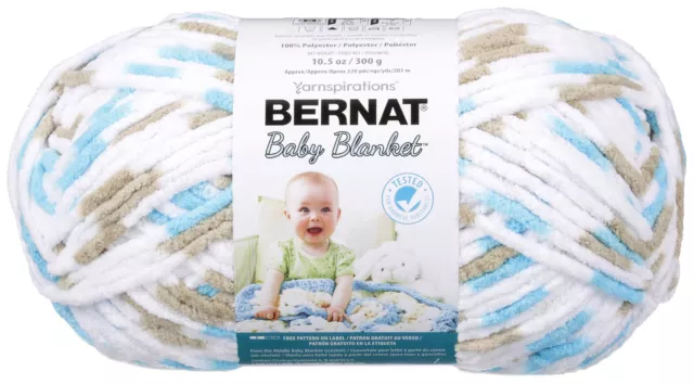 Bernat Baby Blanket Big Ball Yarn-Little Teal Dove 161104-4735