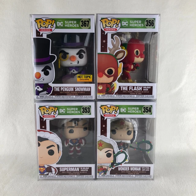 4 FUNKO POP Superman 353 The Flash 356 Wonder Woman 354 The Penguin 367 Holiday