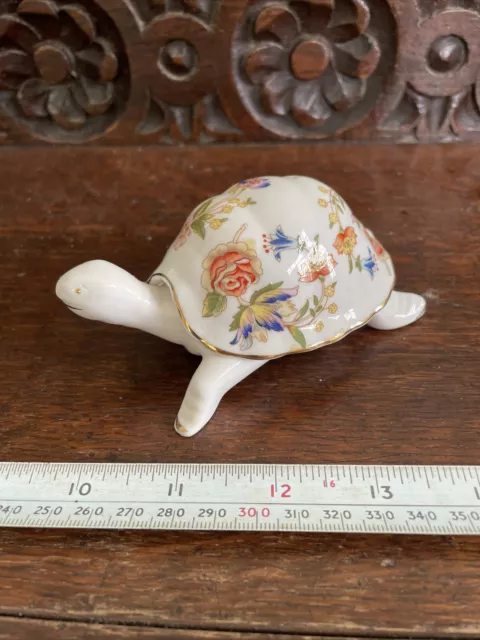 Aynsley Cottage Garden - Turtle / Tortoise Trinket Box Bone China GE