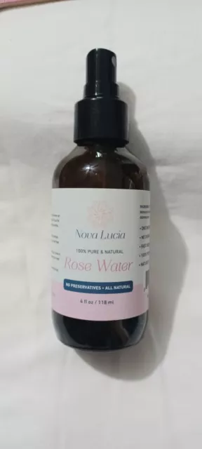 Large 100% Pure, Organic Moroccan Rose Water Spray Face Toner, Skin Body