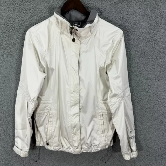 Eddie Bauer jacket womens small cream weather edge plus 365 waterproof nylon