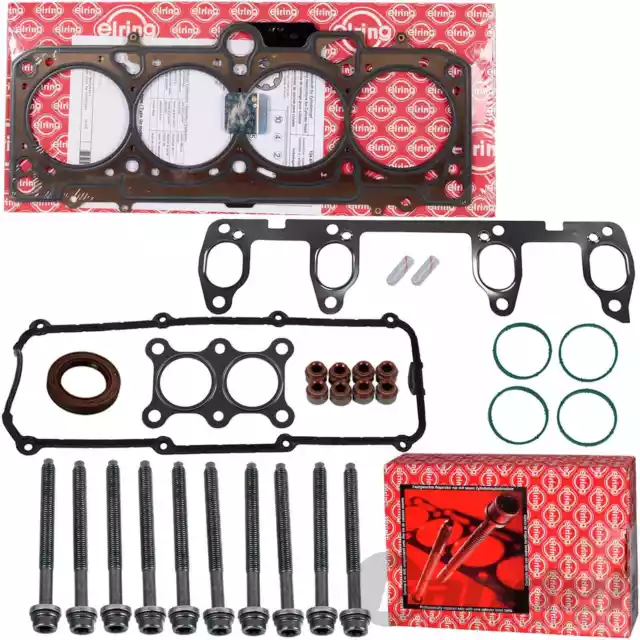 ELRING ZYLINDERKOPFDICHTUNG-SATZ + SCHRAUBEN für 1.6 AUDI A3 8L VW BORA GOLF 4