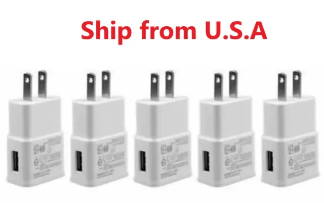 Lot of 2A USB Power Adapter AC Home Wall Charger US Plug For Samsung LG Kindle