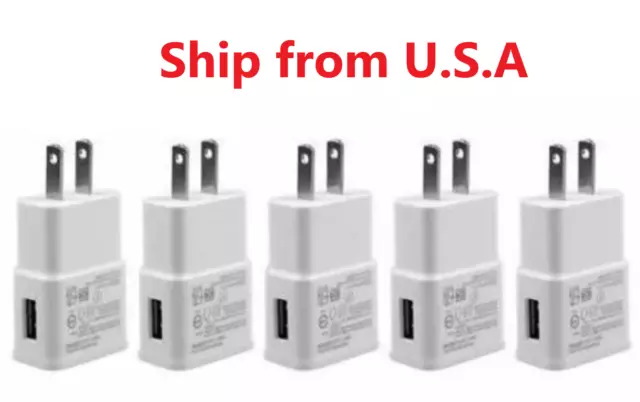 Lot of 2A USB Power Adapter AC Home Wall Charger US Plug For Samsung LG Kindle