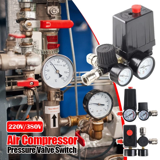 AIR COMPRESSOR PUMP Switch Relief Regulator 220V/380V Control Valve ...