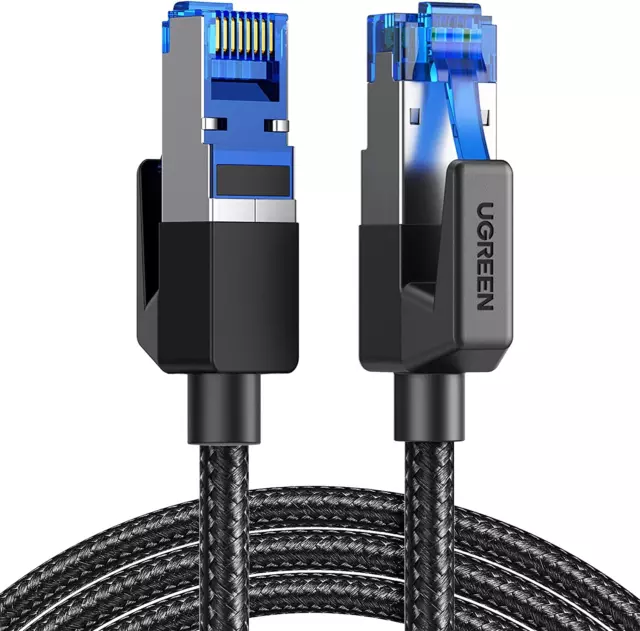 UGREEN CAT 8 Ethernet Cable High Speed 40Gbps 2000Mhz Network Cord Braided RJ45