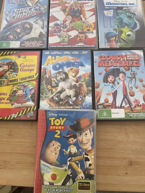 Children’s Mixed DVDs Toy Story Movies Bulk Lot