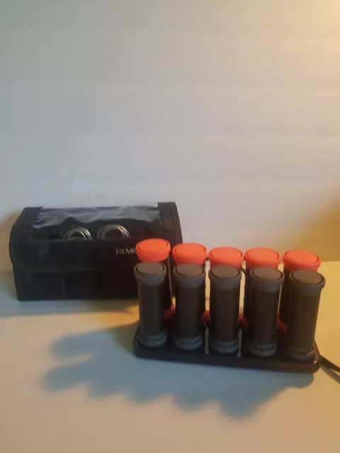 Remington 10 Hot Rollers Curlers Pageant Travel 2 Sizes All Clips Included   D