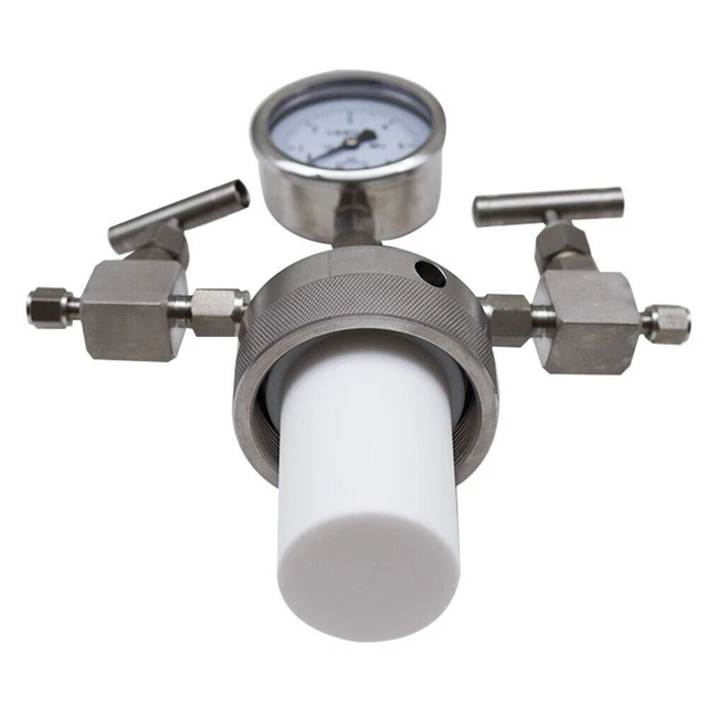 HYDROTHERMAL SYNTHESIS AUTOCLAVE Reactor vessel +inlet outlet gauge ...