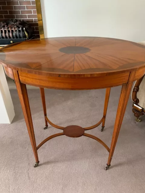 Antique Inlaid Edwardian Style Side Table