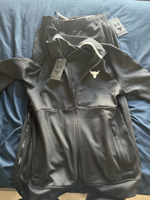 New FULL SET Under Armour UA Men's size S Project Rock Track Jacket and Pants