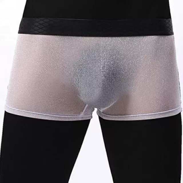 HOT SALE MEN Briefs Panties Shiny M~2XL See Through Shorts Spanex Stretch  Boxers $10.44 - PicClick