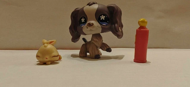 Figurine Littlest Pet Shop – Chien Épagneul N°79 Bis – Occasion (Hasbro)