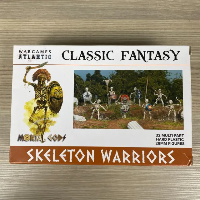 Skeleton Warriors Mortal Gods Wargames Atlantic Classic Fantasy Plastic Box Set