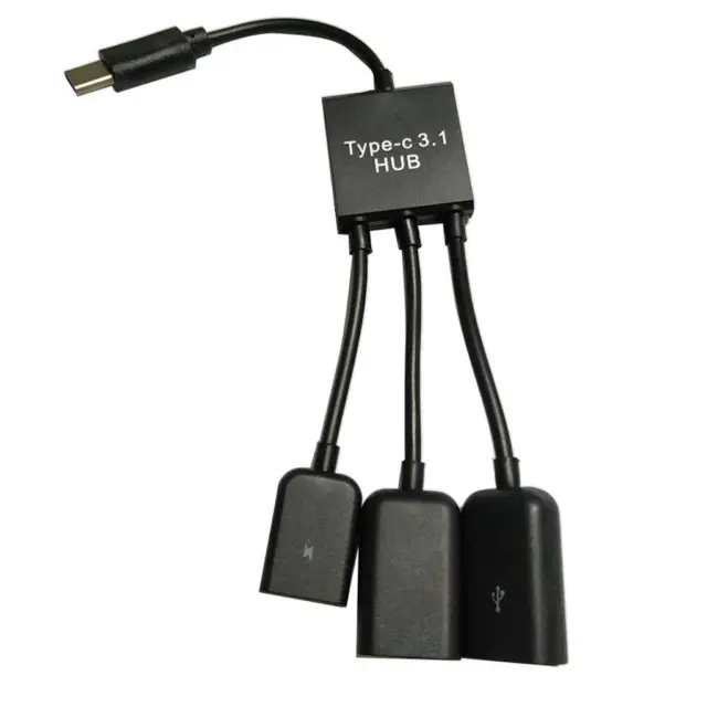 3 in 1 usb c typ c otg host kabel hub schnur adapter splitter stecker schwarz