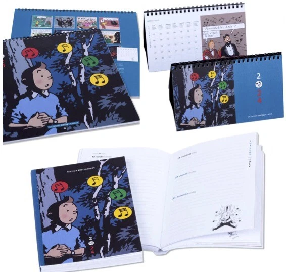 MOULINSART TINTIN 2024 Calendars & Diaries Wall/Desk/Pocket BUY