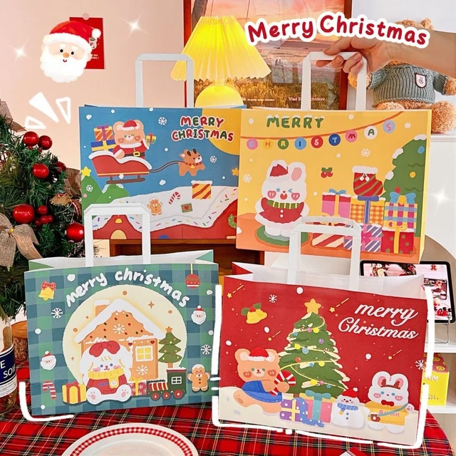 Sacchetti Pacchetto Torte Natale Sacchetti Regalo Carta Kraft Scatola Regalo Sacchetto Caramelle Imballaggio