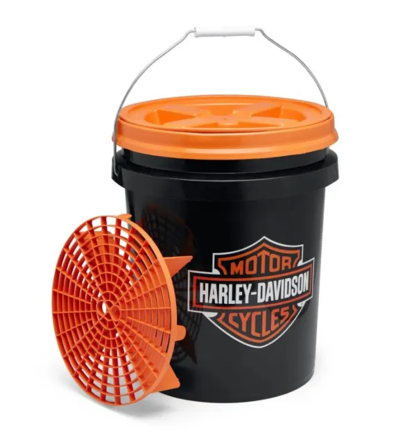 Harley-Davidson Putzeimer, orange-schwarz