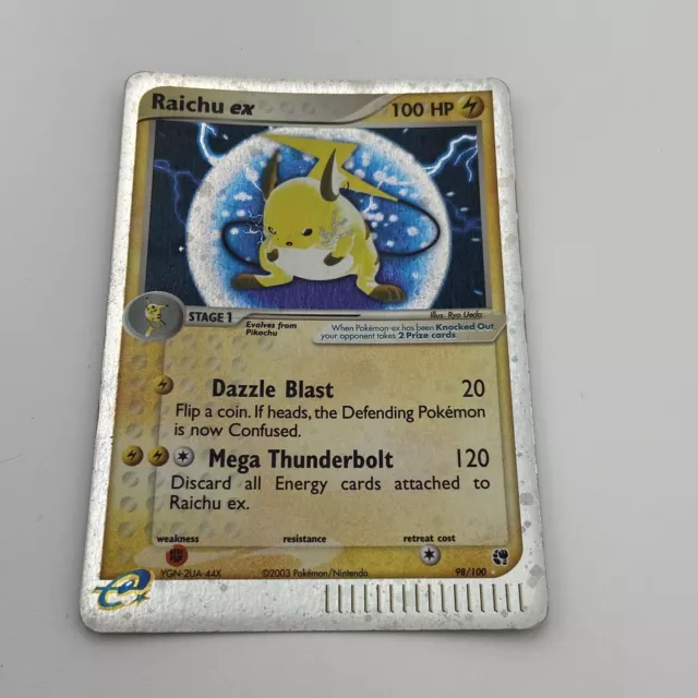 Raichu ex Pokemon Card  Sandstorm 98/100 Ultra Rare LP Condition