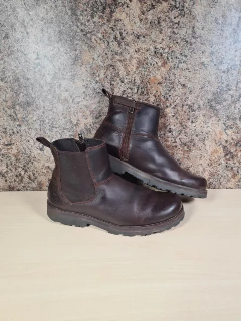 Boys Timberland chelsea boots brown leather ankle boots Size UK 5.5 EU 39