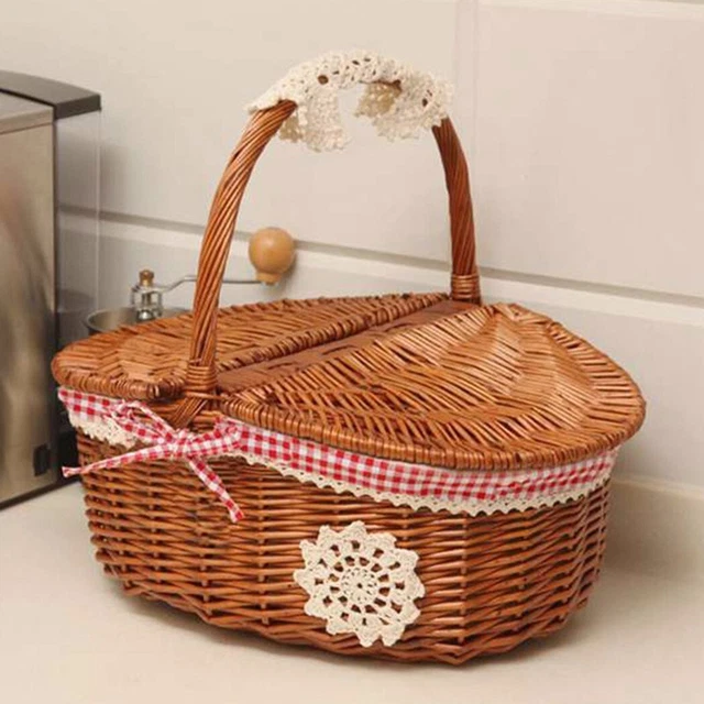 Nueva cesta de picnic duradera cesta cestas ecológica decoración no tóxica