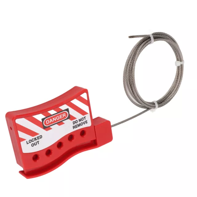 Adjustable Lockout Tagout Cable Lock Stainless Steel 6.56ft Length Reusable OBF