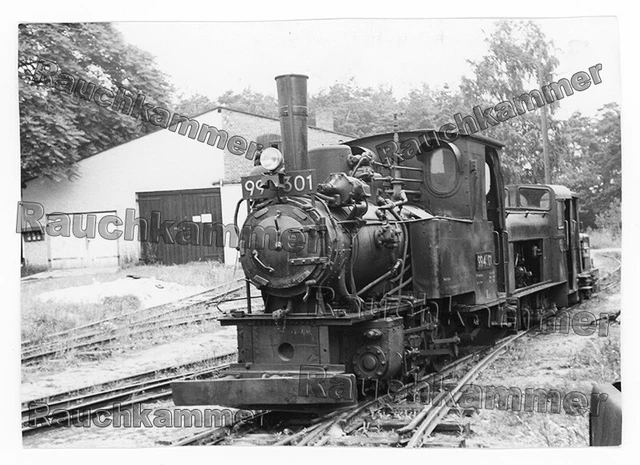 altes Baryt-Foto DR 99 4301 Pretzin 1972 - ca 10x15