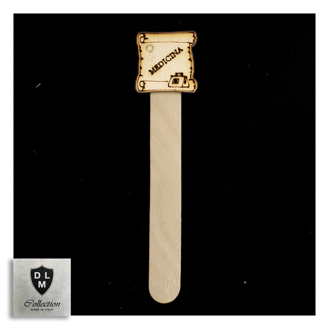 31209 CHOMBONIER BOOKMARK Wooden Parchment Medical Degree Placeholder