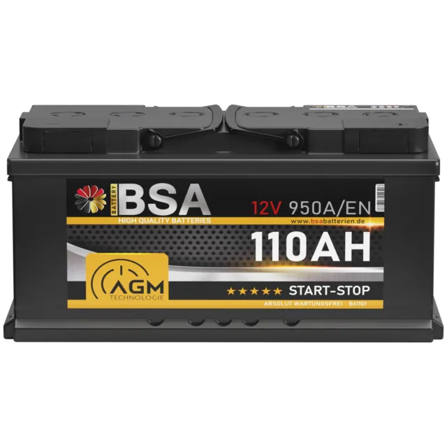 Bosch S5 A15 Autobatterie AGM Start-Stop 12V 105Ah 950A, Starterbatterie, Boot, Batterien für